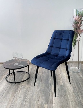 Стул CHIC BLUVEL-86 NAVY BLUE / черный каркас М-City в Чебаркуле - chebarkul.ok-mebel.com | фото 3