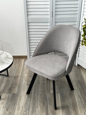Стул DUNA 360 град. поворот. B22 Серый, велюр / черный каркас, М-City в Чебаркуле - chebarkul.ok-mebel.com | фото 8