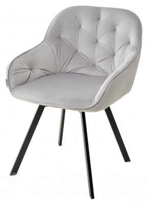 Стул GALE 360 град. поворот. BLUVEL-03 LIGHT GREY, велюр/ черный каркас, М-City в Чебаркуле - chebarkul.ok-mebel.com | фото