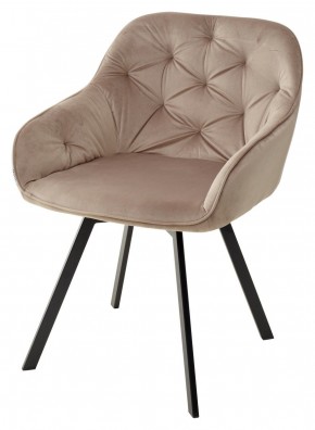 Стул GALE 360 град. поворот. BLUVEL-40 BEIGE, велюр/ черный каркас, М-City в Чебаркуле - chebarkul.ok-mebel.com | фото