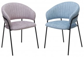Стул ГЕММА, цвет RAIN 13 blue, велюр / черный каркас М-City в Чебаркуле - chebarkul.ok-mebel.com | фото 8