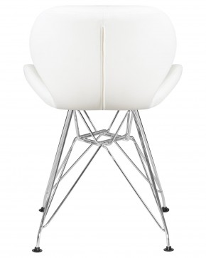 Стул обеденный DOBRIN BUTTERFLY CHROME, ножки хром, цвет белый в Чебаркуле - chebarkul.ok-mebel.com | фото 5