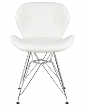 Стул обеденный DOBRIN BUTTERFLY CHROME, ножки хром, цвет белый в Чебаркуле - chebarkul.ok-mebel.com | фото 6