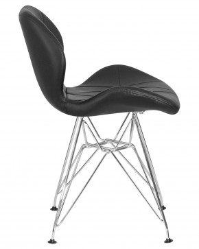 Стул обеденный DOBRIN BUTTERFLY CHROME, ножки хром, цвет чёрный в Чебаркуле - chebarkul.ok-mebel.com | фото 3