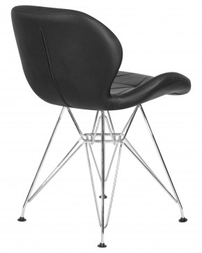 Стул обеденный DOBRIN BUTTERFLY CHROME, ножки хром, цвет чёрный в Чебаркуле - chebarkul.ok-mebel.com | фото 4