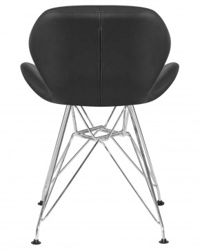 Стул обеденный DOBRIN BUTTERFLY CHROME, ножки хром, цвет чёрный в Чебаркуле - chebarkul.ok-mebel.com | фото 5
