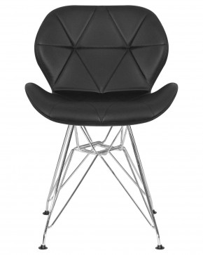 Стул обеденный DOBRIN BUTTERFLY CHROME, ножки хром, цвет чёрный в Чебаркуле - chebarkul.ok-mebel.com | фото 7