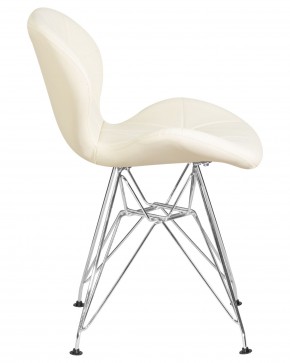 Стул обеденный DOBRIN BUTTERFLY CHROME, ножки хром, цвет кремовый в Чебаркуле - chebarkul.ok-mebel.com | фото 3