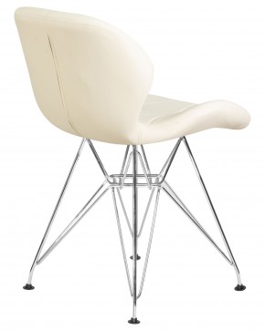 Стул обеденный DOBRIN BUTTERFLY CHROME, ножки хром, цвет кремовый в Чебаркуле - chebarkul.ok-mebel.com | фото 4