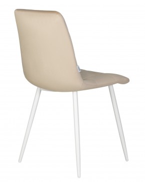 Стул обеденный DOBRIN CHILLY, Бежевый Holland 07, основание белое в Чебаркуле - chebarkul.ok-mebel.com | фото 5