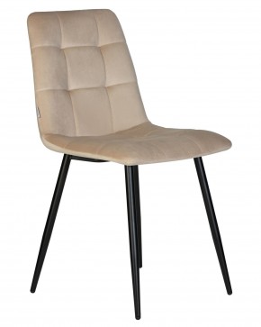 Стул обеденный DOBRIN CHILLY, Бежевый Holland 07, основание черный в Чебаркуле - chebarkul.ok-mebel.com | фото 3