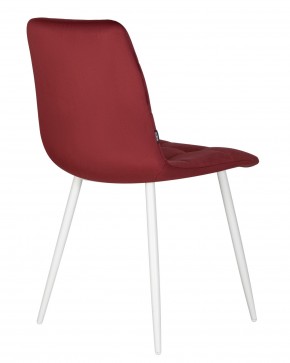 Стул обеденный DOBRIN CHILLY, Бордовый Holland 47, основание белое в Чебаркуле - chebarkul.ok-mebel.com | фото 5