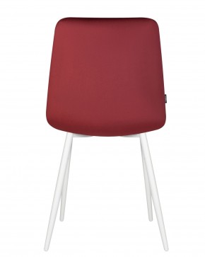 Стул обеденный DOBRIN CHILLY, Бордовый Holland 47, основание белое в Чебаркуле - chebarkul.ok-mebel.com | фото 6