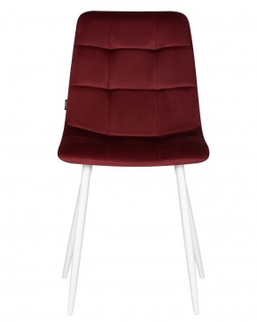 Стул обеденный DOBRIN CHILLY, Бордовый Holland 47, основание белое в Чебаркуле - chebarkul.ok-mebel.com | фото 7