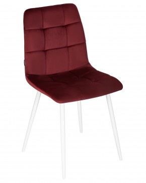 Стул обеденный DOBRIN CHILLY, Бордовый Holland 47, основание белое в Чебаркуле - chebarkul.ok-mebel.com | фото 8