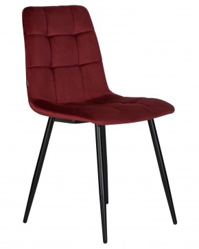 Стул обеденный DOBRIN CHILLY, Бордовый Holland 47, основание черный в Чебаркуле - chebarkul.ok-mebel.com | фото 4
