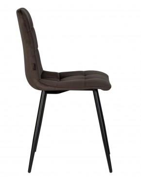 Стул обеденный DOBRIN CHILLY, Эспрессо Holland 74, основание черное в Чебаркуле - chebarkul.ok-mebel.com | фото 4