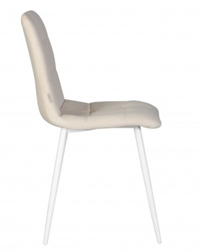 Стул обеденный DOBRIN CHILLY, Кремовый Holland 05, основание белое в Чебаркуле - chebarkul.ok-mebel.com | фото 4