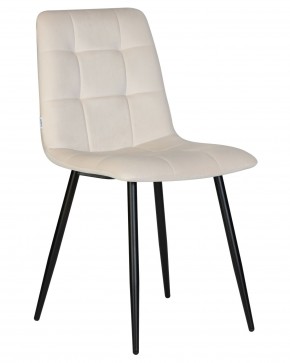 Стул обеденный DOBRIN CHILLY, Кремовый Holland 05, основание черное в Чебаркуле - chebarkul.ok-mebel.com | фото