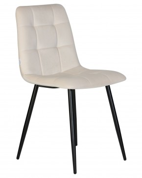 Стул обеденный DOBRIN CHILLY, Кремовый Holland 05, основание черное в Чебаркуле - chebarkul.ok-mebel.com | фото 3