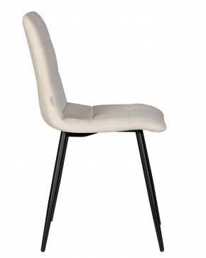 Стул обеденный DOBRIN CHILLY, Кремовый Holland 05, основание черное в Чебаркуле - chebarkul.ok-mebel.com | фото 4