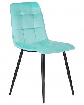 Стул обеденный DOBRIN CHILLY, Мятный Holland 50, основание черное в Чебаркуле - chebarkul.ok-mebel.com | фото 2