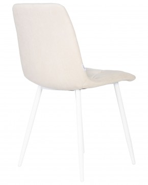 Стул обеденный DOBRIN CHILLY ROMBO, Бежевый Simple 44, основание белое в Чебаркуле - chebarkul.ok-mebel.com | фото 4