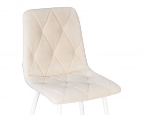Стул обеденный DOBRIN CHILLY ROMBO, Бежевый Simple 44, основание белое в Чебаркуле - chebarkul.ok-mebel.com | фото 8