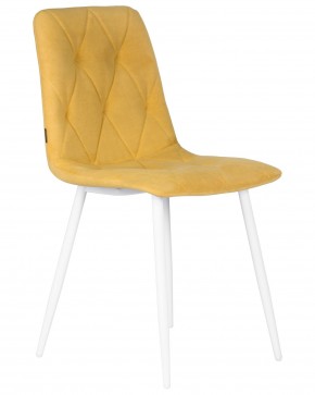 Стул обеденный DOBRIN CHILLY ROMBO, Горчичный Simple 15, основание белый в Чебаркуле - chebarkul.ok-mebel.com | фото 2