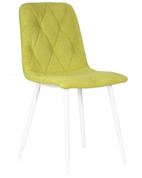 Стул обеденный DOBRIN CHILLY ROMBO, Лайм Simple 14, основание белый в Чебаркуле - chebarkul.ok-mebel.com | фото