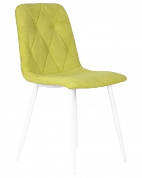 Стул обеденный DOBRIN CHILLY ROMBO, Лайм Simple 14, основание белый в Чебаркуле - chebarkul.ok-mebel.com | фото 2