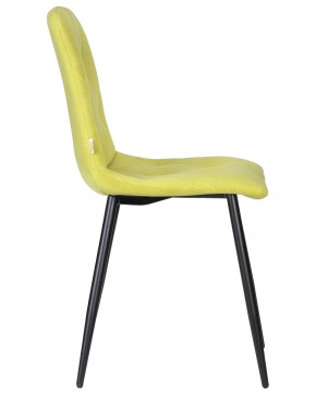 Стул обеденный DOBRIN CHILLY ROMBO, Лайм Simple 14, основание черное в Чебаркуле - chebarkul.ok-mebel.com | фото 3