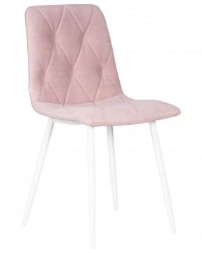 Стул обеденный DOBRIN CHILLY ROMBO, Розовый Simple 03, основание белый в Чебаркуле - chebarkul.ok-mebel.com | фото