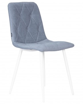 Стул обеденный DOBRIN CHILLY ROMBO, Серо-голубой Simple 26, основание белый в Чебаркуле - chebarkul.ok-mebel.com | фото 2
