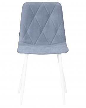 Стул обеденный DOBRIN CHILLY ROMBO, Серо-голубой Simple 26, основание белый в Чебаркуле - chebarkul.ok-mebel.com | фото 6