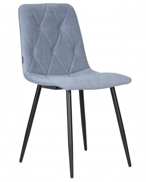 Стул обеденный DOBRIN CHILLY ROMBO, Серо-голубой Simple 26, основание черное в Чебаркуле - chebarkul.ok-mebel.com | фото