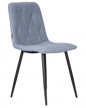 Стул обеденный DOBRIN CHILLY ROMBO, Серо-голубой Simple 26, основание черное в Чебаркуле - chebarkul.ok-mebel.com | фото 2