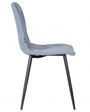 Стул обеденный DOBRIN CHILLY ROMBO, Серо-голубой Simple 26, основание черное в Чебаркуле - chebarkul.ok-mebel.com | фото 3