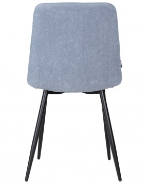 Стул обеденный DOBRIN CHILLY ROMBO, Серо-голубой Simple 26, основание черное в Чебаркуле - chebarkul.ok-mebel.com | фото 5