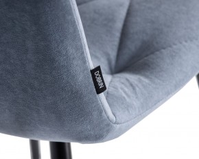 Стул обеденный DOBRIN CHILLY ROMBO, Серо-голубой Simple 26, основание черное в Чебаркуле - chebarkul.ok-mebel.com | фото 7