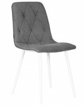Стул обеденный DOBRIN CHILLY ROMBO, Серый Simple 33, основание белый в Чебаркуле - chebarkul.ok-mebel.com | фото