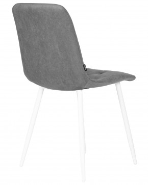 Стул обеденный DOBRIN CHILLY ROMBO, Серый Simple 33, основание белый в Чебаркуле - chebarkul.ok-mebel.com | фото 4