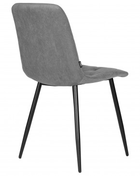 Стул обеденный DOBRIN CHILLY ROMBO, Серый Simple 33, основание черное в Чебаркуле - chebarkul.ok-mebel.com | фото 4