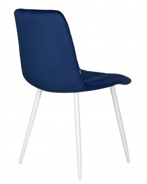 Стул обеденный DOBRIN CHILLY, Темно-синий Holland 60, основание белое в Чебаркуле - chebarkul.ok-mebel.com | фото 4