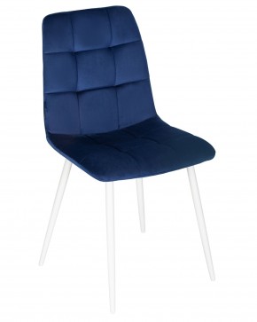Стул обеденный DOBRIN CHILLY, Темно-синий Holland 60, основание белое в Чебаркуле - chebarkul.ok-mebel.com | фото 7