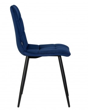 Стул обеденный DOBRIN CHILLY, Темно-синий Holland 60, основание черное в Чебаркуле - chebarkul.ok-mebel.com | фото 3