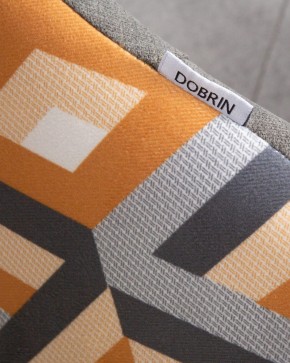 Стул обеденный DOBRIN MARKUS, ЭМАЛЬ ЧЕРНЫЙ МУАР ткань Candy Graphite+Escada Ochre в Чебаркуле - chebarkul.ok-mebel.com | фото 10