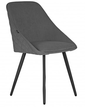 Стул обеденный DOBRIN STELLA, ЭМАЛЬ ЧЕРНЫЙ МУАР велюр Catania Stone в Чебаркуле - chebarkul.ok-mebel.com | фото 2