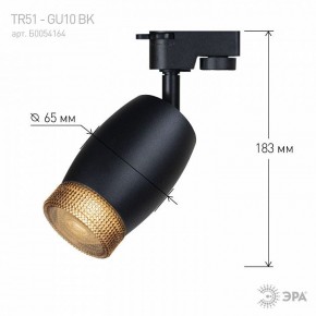 Светильник на штанге Эра  TR51 - GU10 BK в Чебаркуле - chebarkul.ok-mebel.com | фото 4