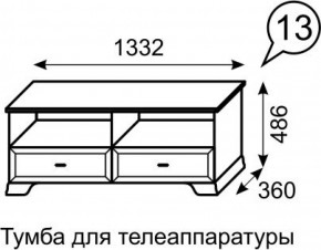 Тумба для телеаппаратуры Венеция 13 бодега в Чебаркуле - chebarkul.ok-mebel.com | фото 2